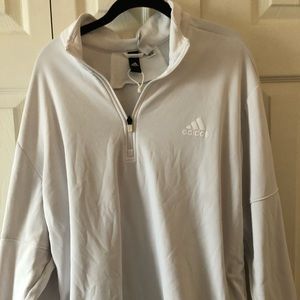 Adidas White Quarter Zip